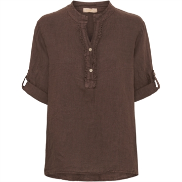 Marta Du Chateau Mdc Bonnie Shirt 85137-1 Cold Brown hørskjorte